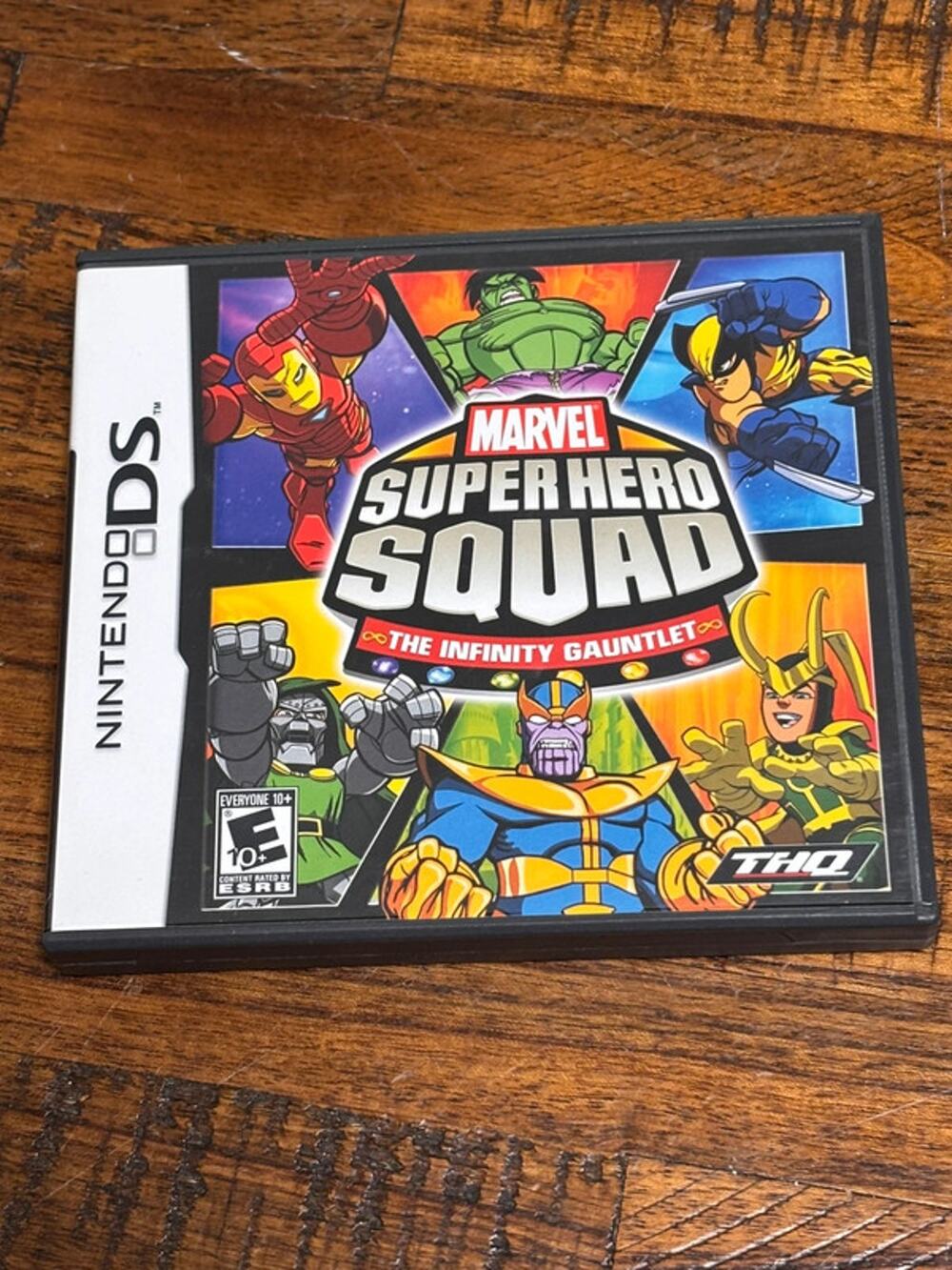 Nintendo DS Marvel Super Hero Squad Infinity Gauntlet Game Case and Manual